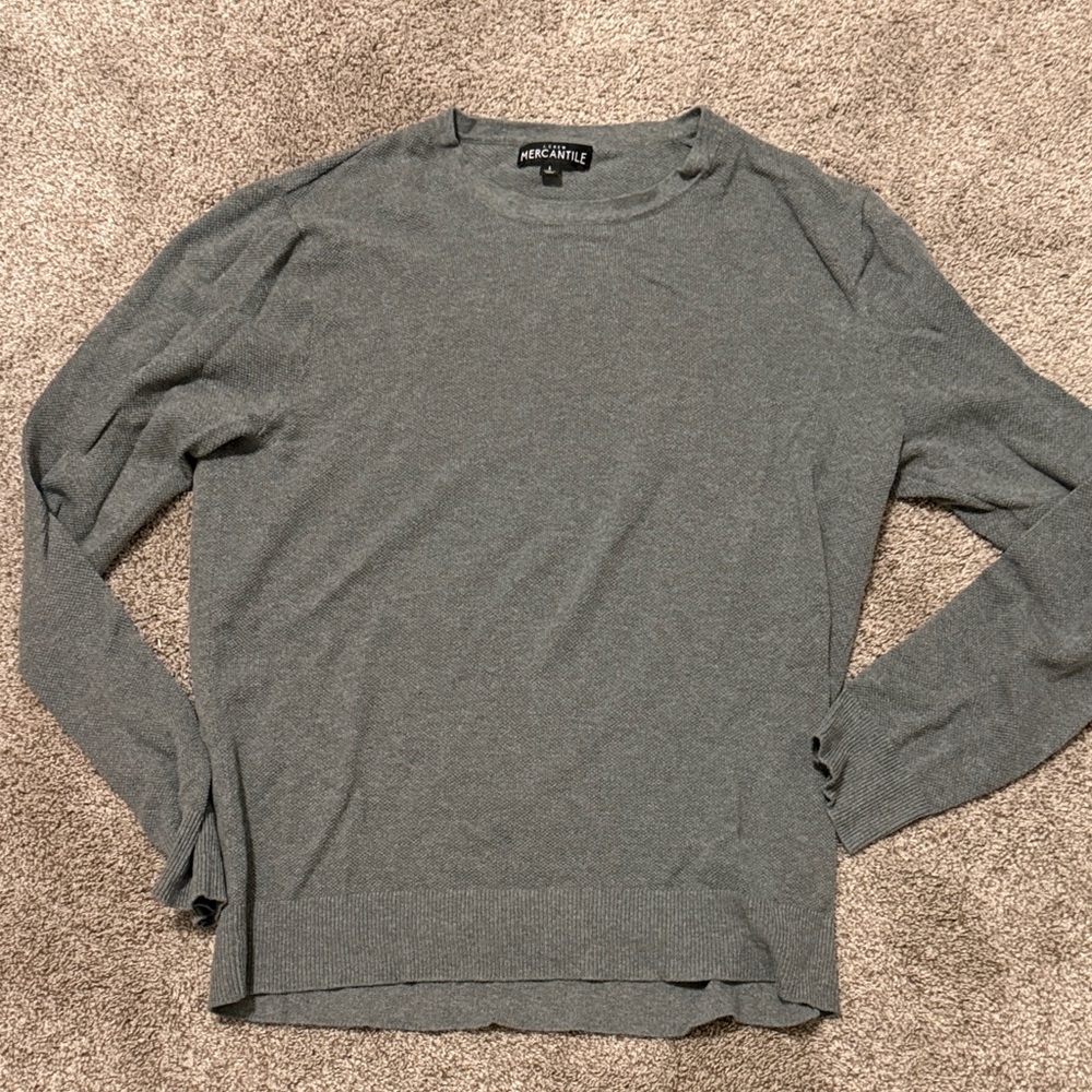 J. Crew Classic Gray Crewneck Sweater
